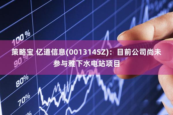 策略宝 亿道信息(001314SZ)：目前公司尚未参与雅下水电站项目