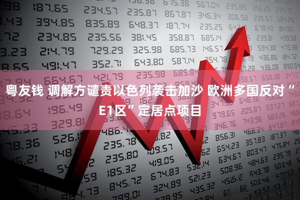 粤友钱 调解方谴责以色列袭击加沙 欧洲多国反对“E1区”定居点项目